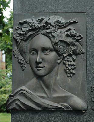 011_14229 - Reliefportrait von Fanny Hensel, Komponistin - Schwester von Felix Mendelssohn Bartholdi