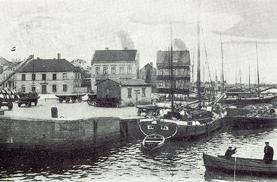 04_22791 - historische Aufnahme vom Harburger Hafen (Kanalplatz?) ca. 1890
