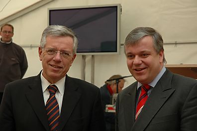 04_23090 'Dr. Klaus Rauscher und Dr. Michael Freytag, Senator fr Stadtentwicklung und Umwelt anlsslich der Einweihung vom Biomasse-Heizkraftwerk Borsigstrasse 2006.