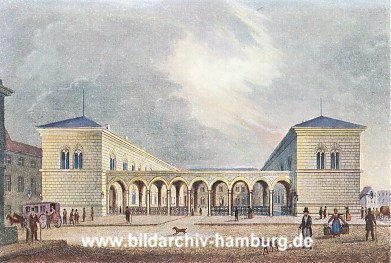 04_22953 das Johanneum auf dem Hamburger Domplatz ca. 1845