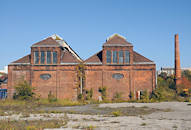 0567 Architektur Hamburgs - historische Industriegebude Baustoff Ziegel, Klinker - verlassene Industiegebude am Billbrookdeich.