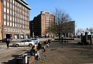 33_48002 Blick vom Klingberg zum Messberg im Hamburger Kontorhaus Viertel. Links das Chilehaus, in der Mitte der Messberghof und rechts das Deichtorcenter. . www.fotograf-hamburg.de