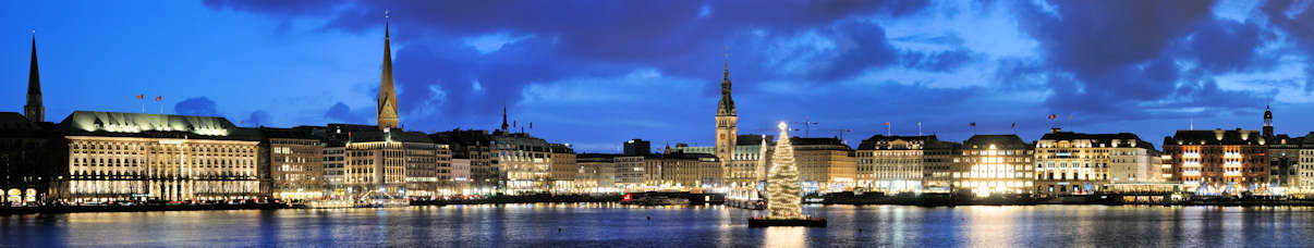0023 1294 98 Panorama Hamburger Binnenalster Zur Blauen Stunde Suche Nach Bilder Bild 52 Bildarchiv Hamburg De Christoph U Bellin