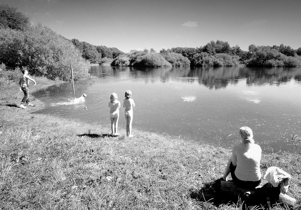 Familienidylle am See