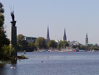 Hamburg Bilder Alster Rathaus