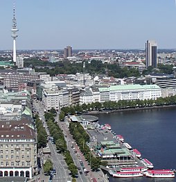 Fotos Hamburg Sehenswrdigkeiten Alster Jungferstieg Pavillon