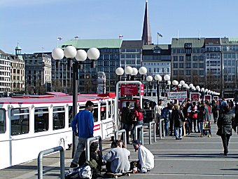 Fotos Hamburg Sehenswrdigkeiten Alster Anleger Dampfer