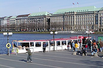 Fotos Hamburg Sehenswrdigkeiten Alster Anleger Dampfer