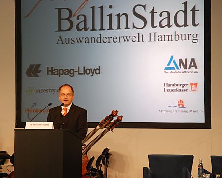 011_15844 - Rede vom Vorstandsvorsitzenden der Norddeutschen Affinerie AG Dr. Werner Marnette als einer der Sponsoren der BallinStadt / Auswandererwelt Hamburg.