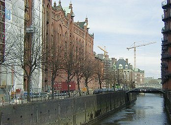 Hamburg Freihafen Speicherstadt 