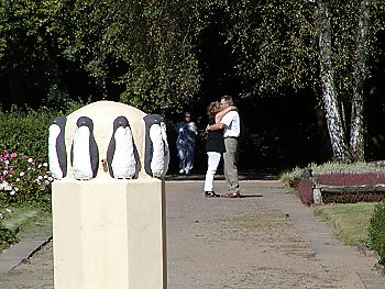 Fotos Hamburg Volkspark Schulgarten Pinguinbrunnen