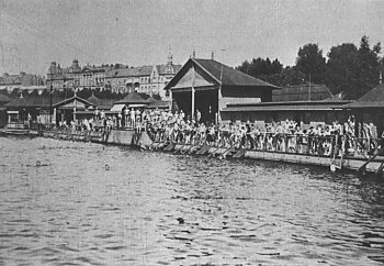 historische Bilder Hamburg Badeanstalt Schwanenwik