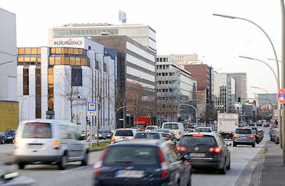 3291 Brogebude - Strassenverkehr auf dem Heidenkampsweg.