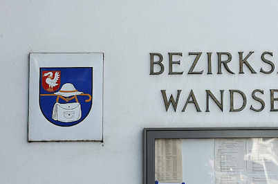 6506 Schild Bezirksamt Wandsbek - Wappen vom Hamburg Wandsbek.