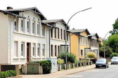 5083 Reihenhuser im gleichen Baustil - Architektur der Grnderzeit, Wohnhuser im Hamburger Stadtteil Rnneburg.