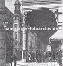 11_18975 Mitte der 1870er Jahre wurden die  Colonnaden als eine Privatstrasse der Gebrder Wex im Neorenaissancestil errichtet; Die Sulen und Bgen wurden mit prchtigen Stuckelementen dekoriert - die Hamburger und Hamburgerinnen flanierten im Sulengang dieser Prachtstrasse.   